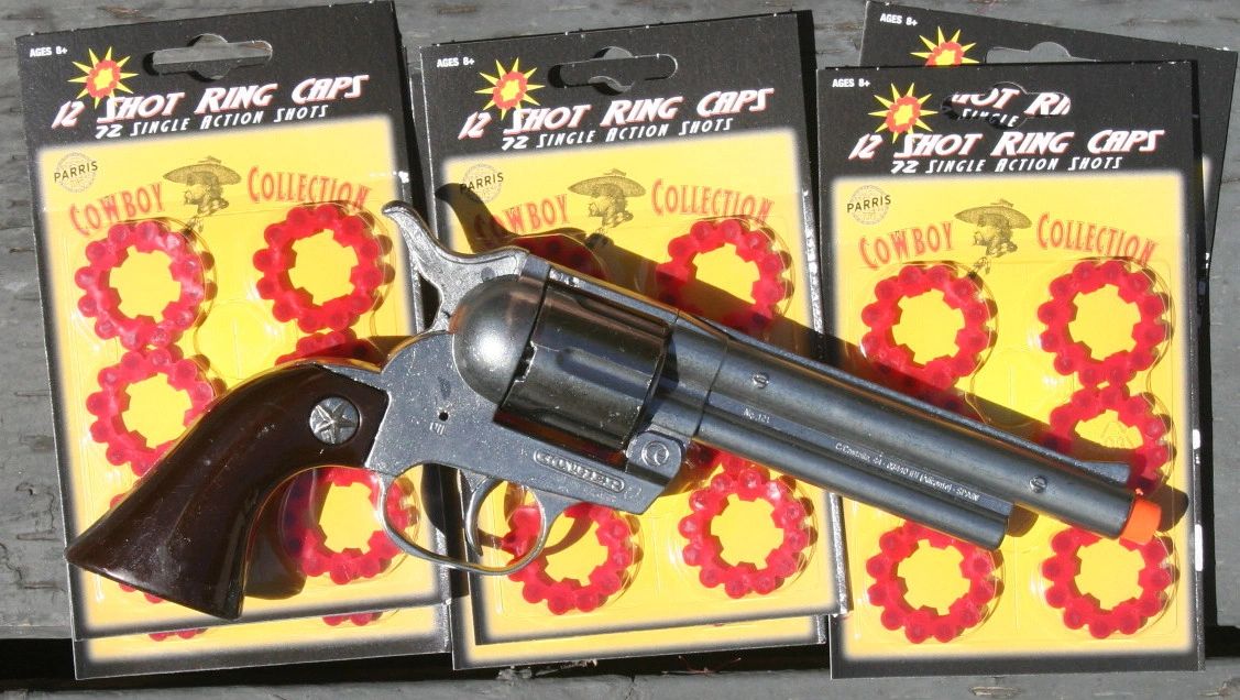 SILVER Metal Cap Gun Made in Spain